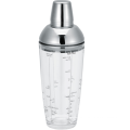 Shaker de vidro de 700 ml com topo de aço inoxidável